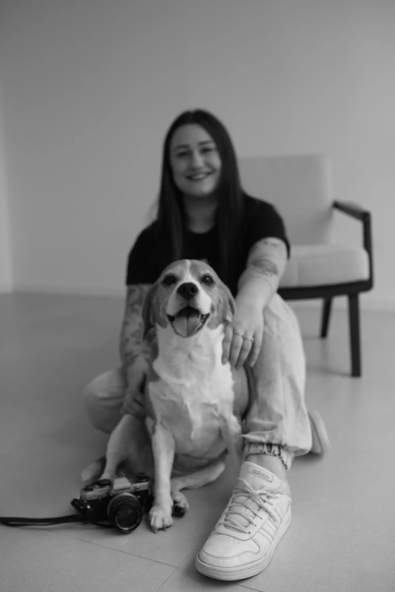 Fabiana e sua beagle Luna